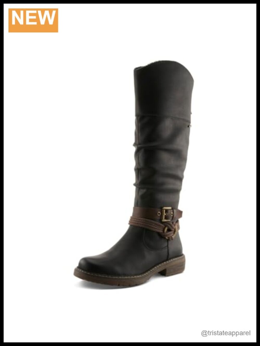 Spring Step Women's Mangie Tall Knee High Boot Vegan Leather Zipper Back
